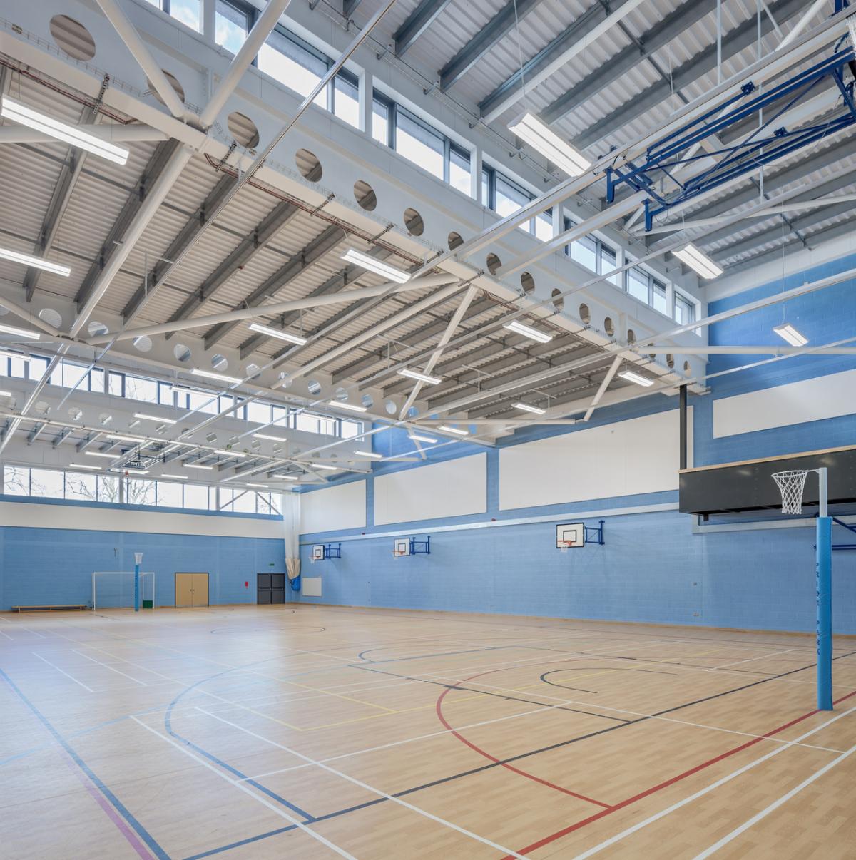 A school sports hall 