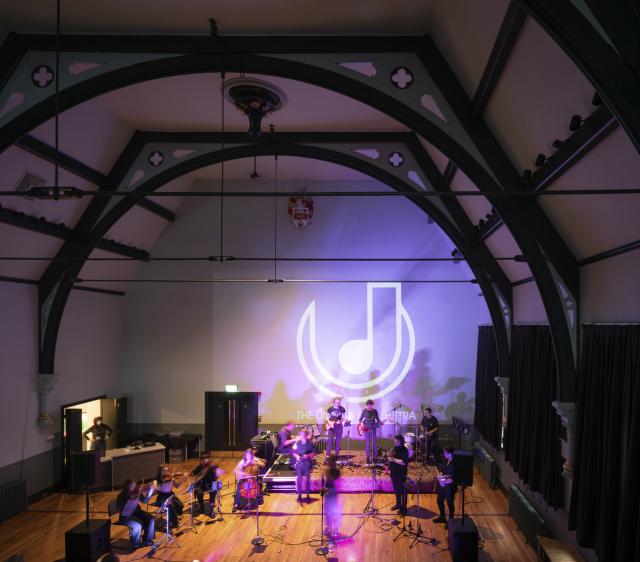 The Victorian ballroom in use as a concert hall.